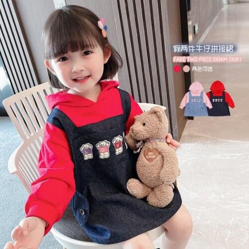 Cartoons Pullover Spring Summer Girls Dress Kids Teenagers Children Clothes Outwear Special Occasion Long Sleeve High Quality