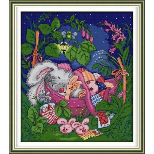 Sleep my joy cross stitch kit 18ct 14ct 11ct count printed canvas stitching embroidery DIY handmade needlework