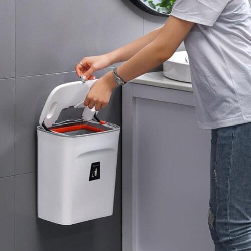 NEW Kitchen Cabinet Door Hanging Trash Garbage Bin Container Waste Bins Kitchen Bathroom Hanging Holders Trash Bin