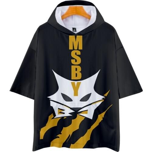 New 3D Anime Haikyuu!! Hooded T shirt Men Women Tops Summer 3D Print MSBY Black Wolf Hip Hop Boys Casual hoodie t-shirt Clothing