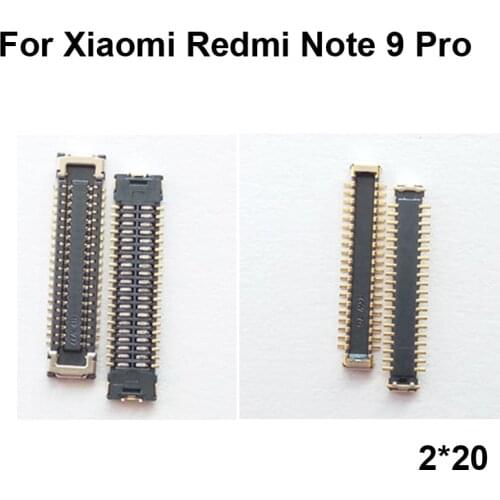 2pcs FPC connector For Xiaomi Redmi Note 9 Pro LCD display screen on Flex cable on mainboard motherboard Xiao mi Redmi Note 9Pro