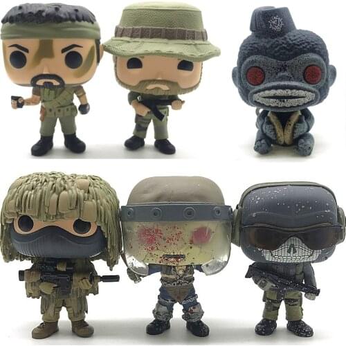 Rare Figure Video Games Call of Duty #146 Dog Lt. Simon Ghost Riley All Ghillied Up144 Toys For Children Boys Collection