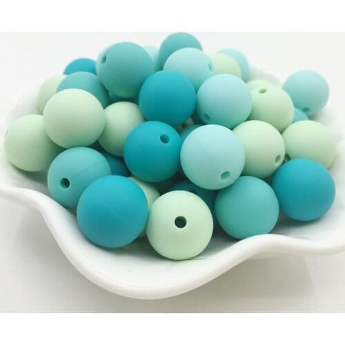 Silicone beads boy color round candy colors Teething Silicone Beads Bright Girl Color 15mm Safe 100pcs/lot Teething baby chewing
