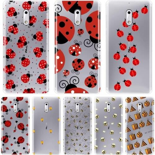 Phone Case Silicone For Nokia 7 Plus X71 X6 Nokia6 Nokia5 Nokia3 Nokia2 Bee Ladybug Soft Back Cover For Nokia 9 8 6 5 3 2 1 Plus