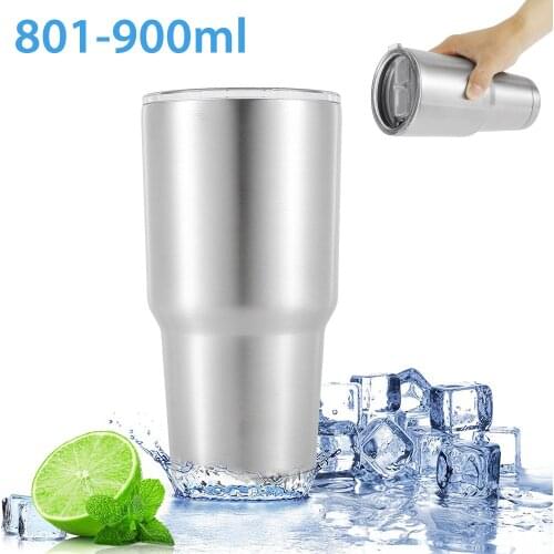 900ml Stainless Steel Tumbler Cup 30 Oz Double Wall Vacuum Flask Insulated Beer Cup Drinking Thermoses Coffee