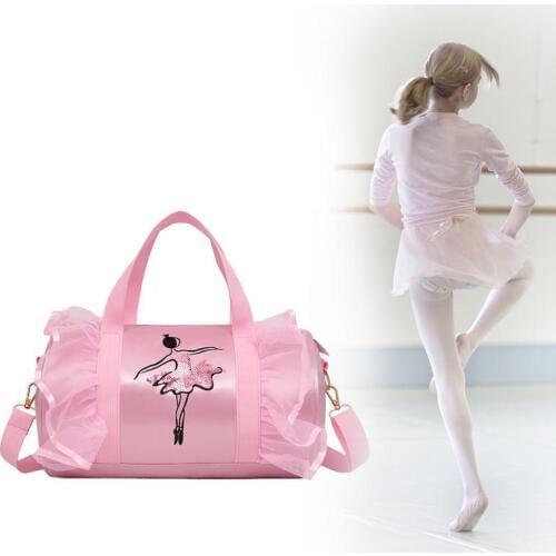 Discount Shoulder Ballet Dance Bags Pink Women Girls Ballet Sports Dance Backpacks Rucksack Embroidered Gym Bags For Child Girls