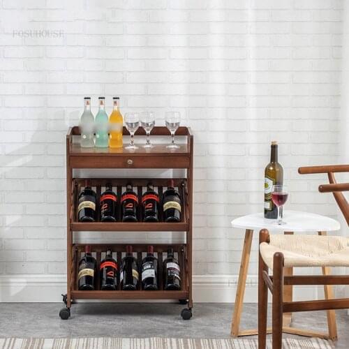 European-style Dining Room Floor Wine Cabinets Modern Simple Household Furniture Storage Stand Hotel Bar Wine Rack with Drawer