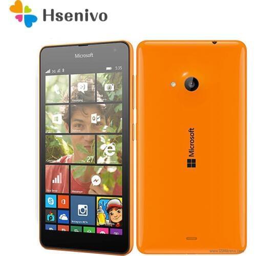 535 Original Nokia Lumia 535 Cell Phones Quad Core Dual SIM unlocked Mobile Phone 5.0" 5MP Camera 3G Window cellphone