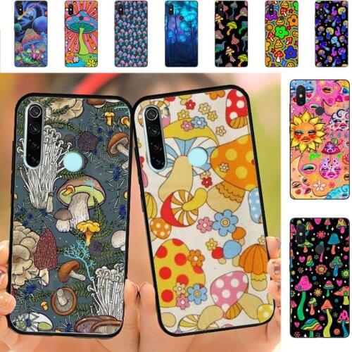 YNDFCNB Rainbow Mushrooms Phone Case for Redmi Note 4 5 6 8 9 pro Max 4X 5A 9S case