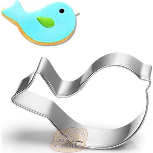 1pcs Bird Stainless Steel Cookie Cutter Biscuit Mould Fondant Cake Decorating Tools Pastry Shop Cupcake Toppers Chocolate Mold