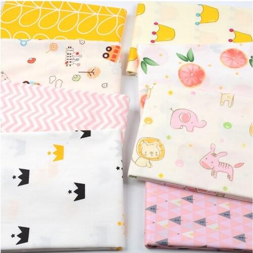 100% Cotton Fabric Cartoon Pattern Patchwork Cloth For DIY Sewing&Quilting Baby&Children Material Soft Clothing Cloth