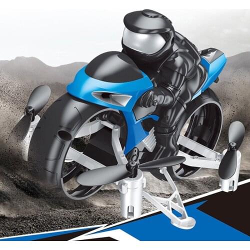 2 In1 Remotely Piloted Flying Motorcycle Aircraft Land and Air Two-use Drone Toys for Boy Child Gift