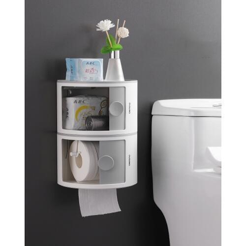 2020New Corner Shower Shelf Bathroom Shampoo Shower Cosmetic Storage Box Holder Kitchen Storage Rack Organizer Wall Mounted Type
