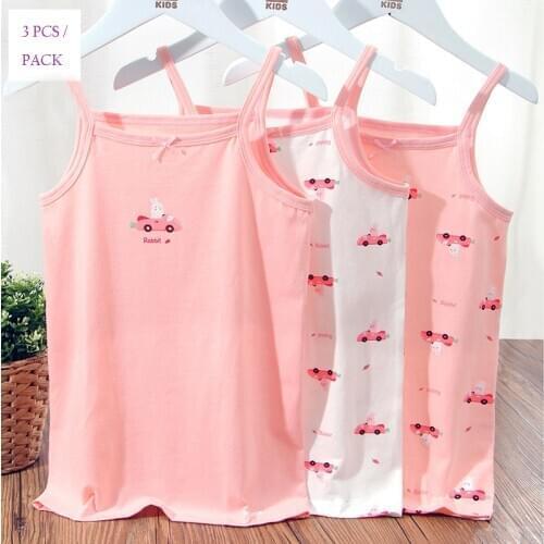 3PCS/PACK Baby Girls Kids Cotton Sleeveless Undershirt Vest Children Camisole Clothes Wear Tank Top