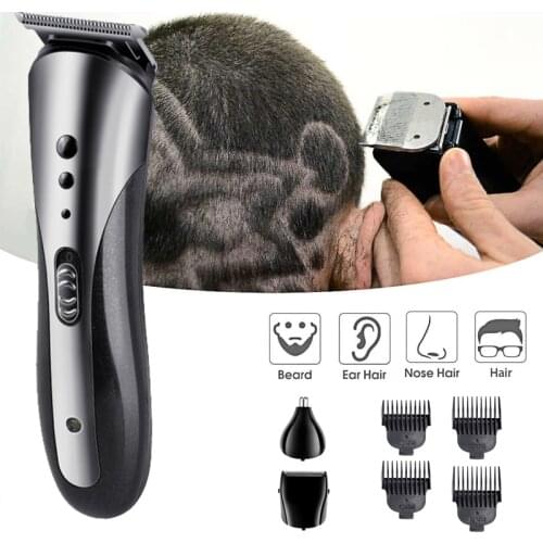 3 in 1 Multifunctional Hair Clipper Set Men Nose Shaving Hair Trimmer Washable Barber Haircut Tool Cordless Grooming Machine