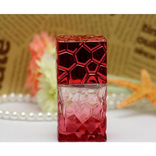 30ml Square Atomizer Glass Perfume Bottle Portable UV Cap Spray Glass Perfume Bottle Water Cube Bottle LX1073
