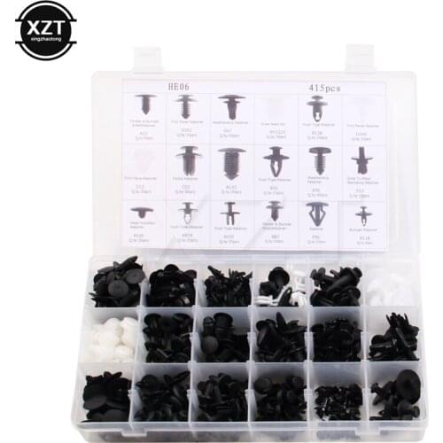 415pcs/set Universal Mixed Car Door Panel Lining Bumper Fastener Door Plank Ceiling Trunk Fixed Clamp for Ford Interior Clips