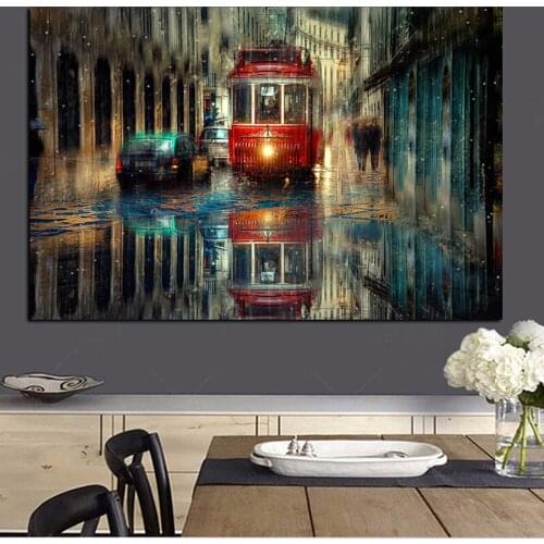 5D Diamond Painting Landscape Retro City Street Full Square Round Diamond Diy Diamond Embroidery Car Mosaic Wall Art Posters
