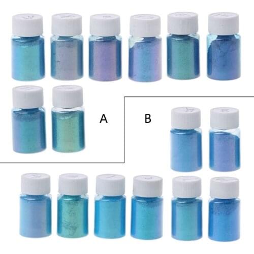 8 Colors Magic Resin Pigment Rainbow Pearl Powder Colorant Epoxy Mold Glitter Filling Material Manicure Decorations