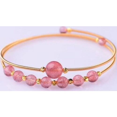 Браслет мужской pulseras mujer Natural crystal strawberry bracelet femme simple and beautiful pulseras Браслеты