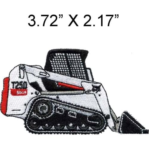 Bulldozer 3.72"wide embroidery for sequin flower applique/patch biker/monter high