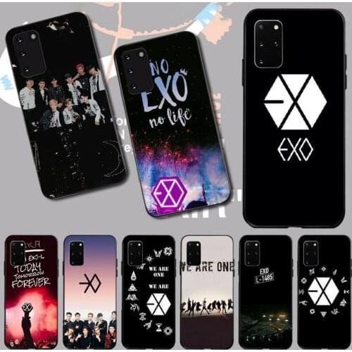 PENGHUWAN Kpop exo Soft Silicone Black Phone Case for Samsung S20 plus Ultra S6 S7 edge S8 S9 plus S10 5G