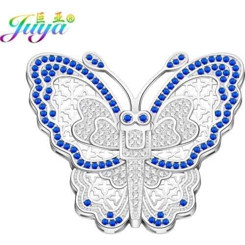 DIY Craft Zircon Inlay Floating Butterfly Connector Pendants Accessories For Women Natural Stone Pearls Sweater Necklace Making