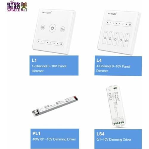 Milight PL1 LS4 led dimming driver 40W 0/1~10V Driver L4 4-Channel L1 1-Channel 0~10V Panel LED Dimmer for led light lamp tape