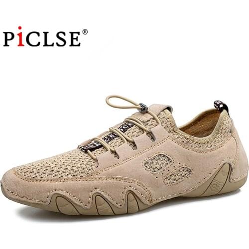 Breathable Men Casual Shoes loafers Genuine Leather shoes men sneakers Comfortable walking men shoes size 46 zapatos de hombre