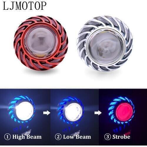 For Yamaha TMAX 500 530 XP 500 530 TX125 Adventure YZ80 Hi/Lo Beam Motorcycle Headlight LED Dual Halo Angel Devil Eye Moto Lamp