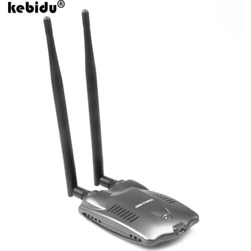 Kebidu USB2.0 Wireless BT-N9100 network card for Beini free internet High Power 3000mW Dual Antenna Wifi Adapter for RTL8192FU
