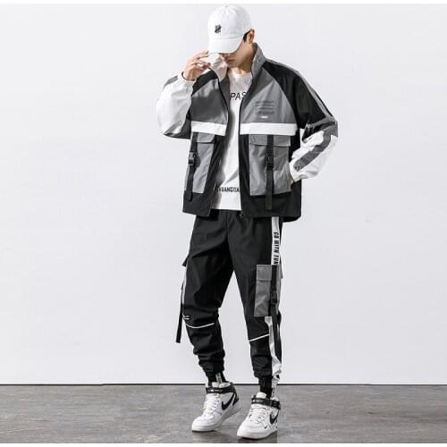 Workwear Jacket Suit Mens Two-piece Suit Spring and Autumn Trend Korean Student Ins New Mens Japanese Style 2 Piece Set