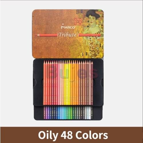 Marco Master Art Colored Pencils Professional Grade 48Colors Oily Colored Pencils Artist Quality School Supplies for Painting