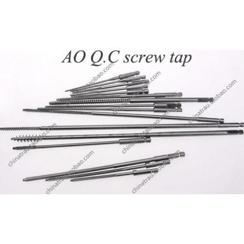 Medical orthopedic instrument bone screw use tapping inner fixation cortical cancellous locking screw Vet PET AO quick coupling