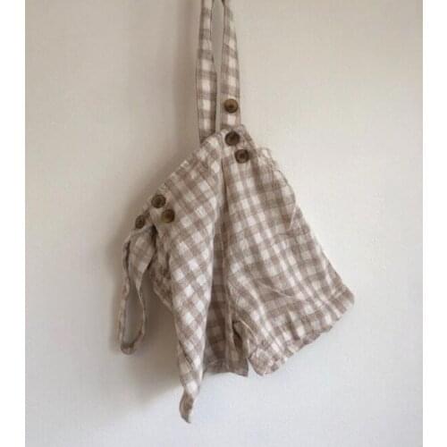 2021 New boys girls plaid shorts cotton autumn soft fashion babys shorts