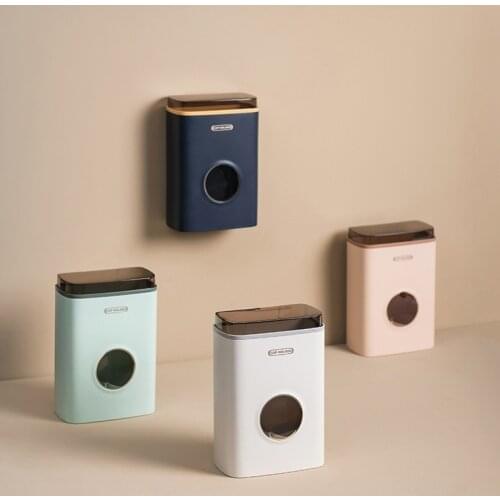 Disposable Cup Storage Rack with Lid Wall-mounted Self-adhesive Automatic Cup Remover Water Dispenser Plastic Cup Holder Tools