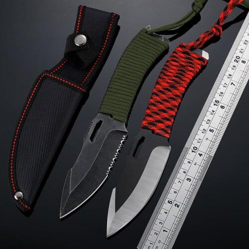 Fixed Blade Hunting Knife with Sheath Survival Tactical Knife Outdoor Camping Hiking Small Straight Knives Fishing EDC Tool