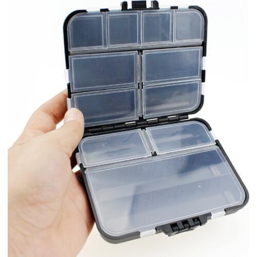 Plastic Fishing Tackle Box Bait Hooks Container Fishing Lures Storage Box Durable Jewelry Organizer Fishing Accessories 12x9x3cm