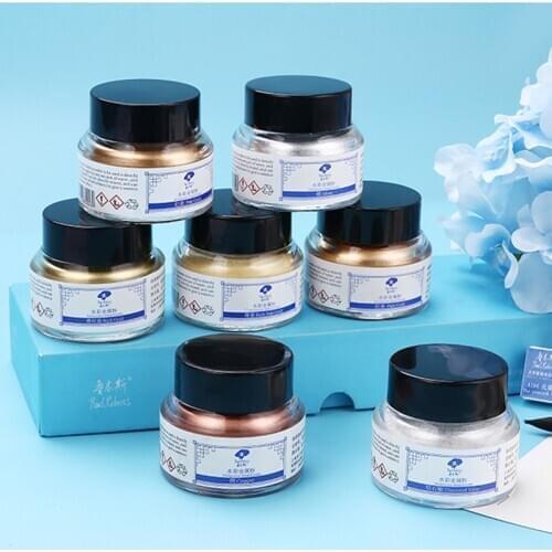 Pual Rubens6 color watercolor gold powder pearlescent special effect ink Chinese painting calligraphy painting art supplies