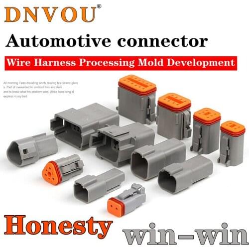 Desch connector DT06-2S car connector DT04-2P waterproof plug hydraulic solenoid valve male and female docking