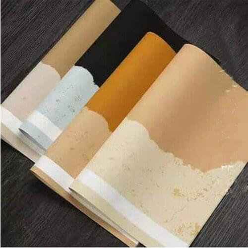 10Sheets Retro Rice Paper Calligraphy Painting Xuan Paper Batik Half Ripe Rice Paper Brush Pen Calligraphy For Xiao Kai Xing Shu