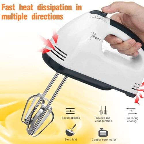 Manual Mini 7 Speed Dough Hand Mixer Food-Blender Multifunctional Handheld Food Processor Automatic Electric Kitchen Mixer Tool