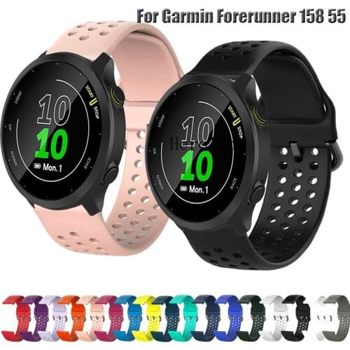 Silicone 20mm Watchband Strap For Garmin Forerunner 158 55 645 245 245M Vivoactive 3 music Smart Wristbands Bracelet wriststrap
