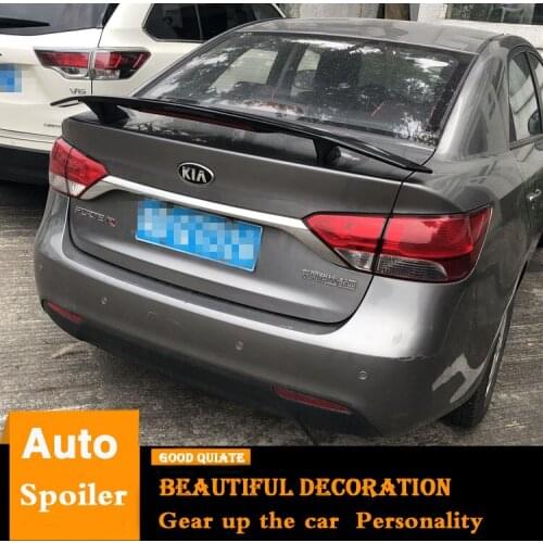 For KIA Forte K3 K5 Spoiler Sport ABS Material Car Rear Wing Trunk Rear Spoiler With lamp tail 2011 2014 2015 2016 2017 2018