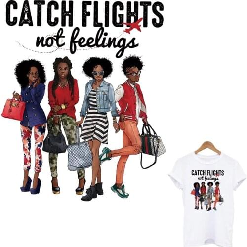 Iron On Patches For Clothing Friends Black Lady Heat Transfer Thermal Sticker Print-On Women T-Shirt Hoodies Applique Decoration