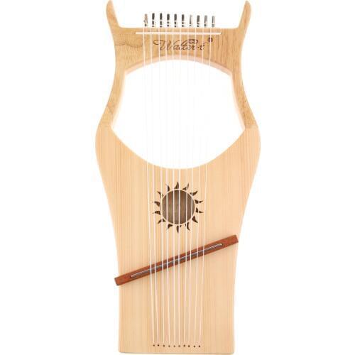 Tooyful Exquisite 10 Strings Lyre Harp Harfe Arpa with Tuning Key Storage Bag Strings Cleaning Cloth String Instrument