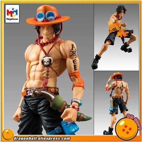 Japanese Anime "ONE PIECE" Original MegaHouse (MH) Variable Action Heroes / VAH Action Figure - Portgas D. Ace