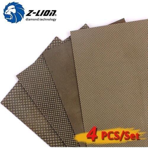 Z-LION Diamond Electroplated Polishing Sheet 120*180mm Cloth Back for Grinding of Stone Glass and Ceramic Hand polishing