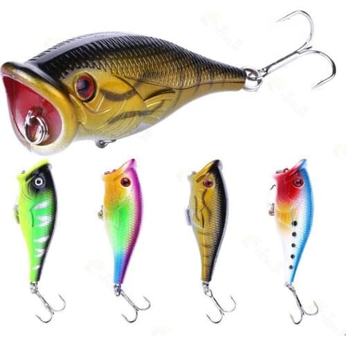 1pc Top Water Popper Wobbler Fishing Lure 6.5cm 10g Isca Artificial Crankbait Hard Baits Fake Fish Carp Pike Fishing Accessories