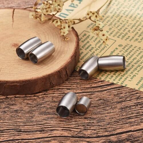 10 Sets Column Magnetic Clasps Matteor Stainless Steel Clasp Bracelet Connector Magnet Buckle Kits for DIY Jewelry Making